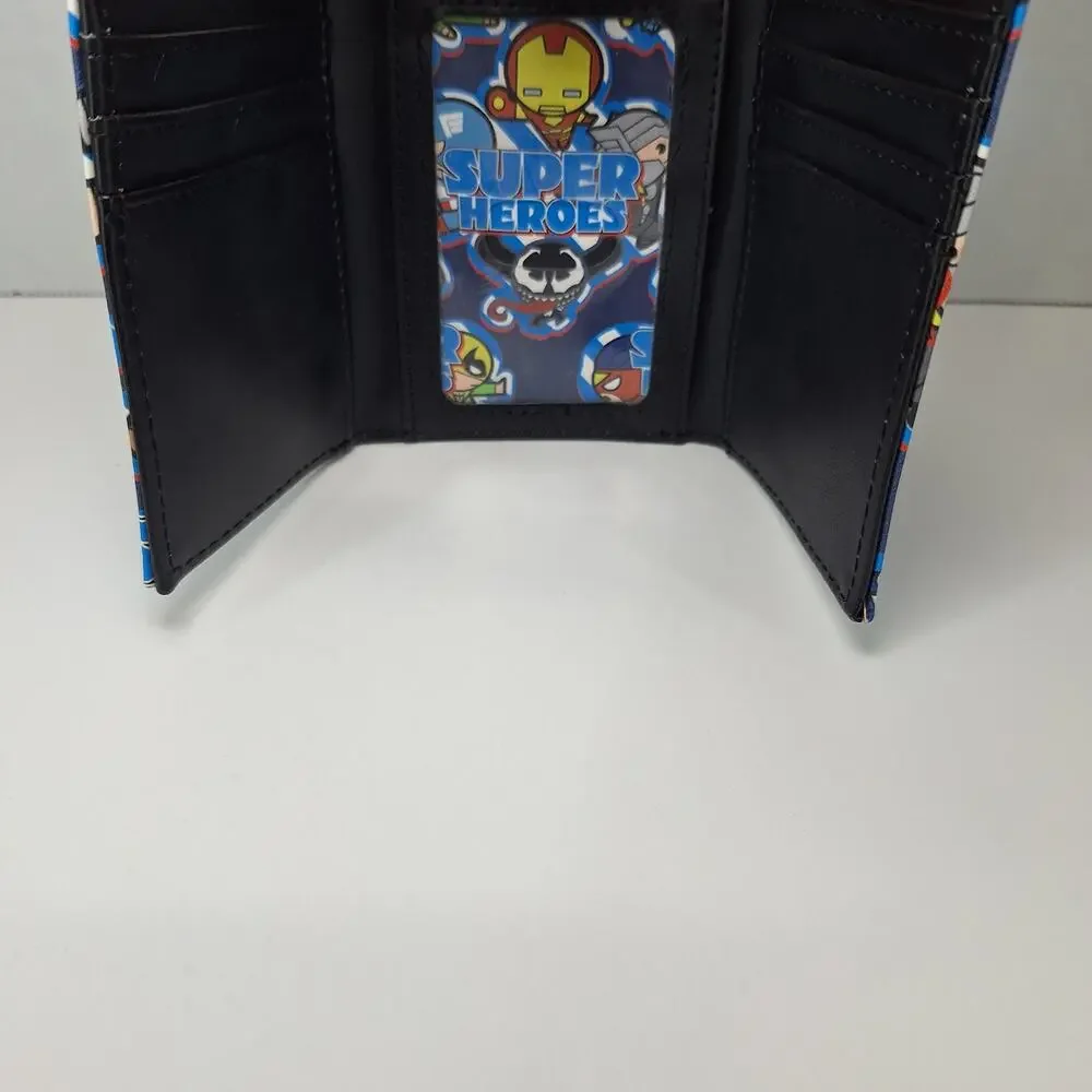 Marvel Comics Superheroes Trifold Wallet Iron Man Captain America Thor Hulk